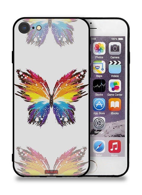 Apple iPhone 7 Protective Case Digital Art Simple Background Minimalism Butterfly