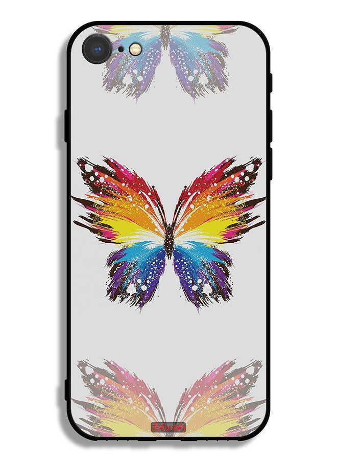 Apple iPhone 7 Protective Case Digital Art Simple Background Minimalism Butterfly