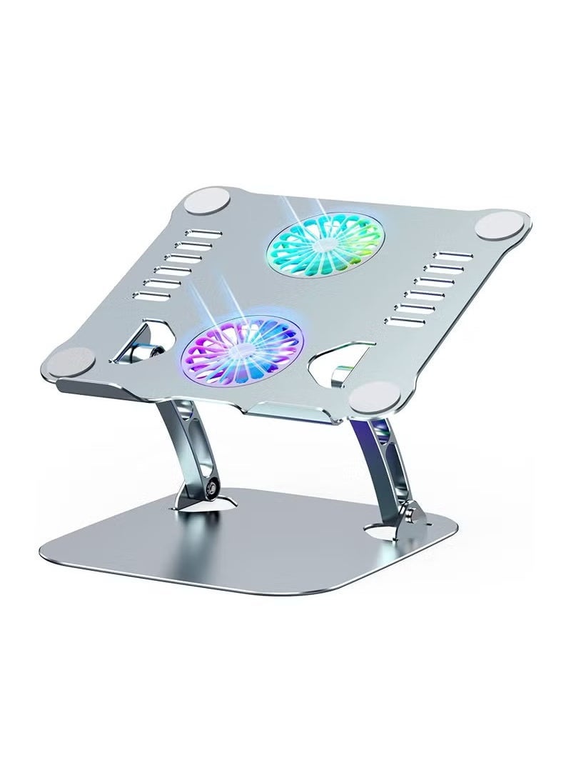 ELTRAZONE Laptop Cooling Fan with Adjustable Stand – Durable Metal Alloy Construction for Enhanced Heat Dissipation – Portable USB-Powered Cooler with Adjustable Height and Angle for Comfortable Ergonomic Laptop Use – Ideal for Gaming, Work, and Everyday Use - Image 1