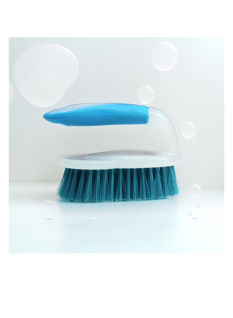 Clean and Care Cleaning Set Toilet Brush Scrubbing Brush Dish Brush and Wiper Squeegee Bathroom Floor Cleaning Assorted Color - Image 3