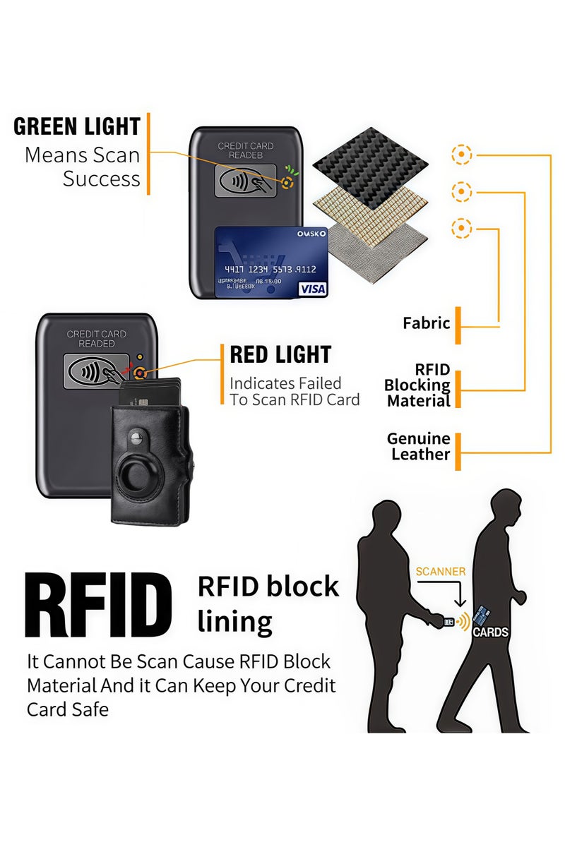 RFID Apple Tracker Protective Case Airtag Locator Card Holder Credit Card Holder Wallet - Image 5