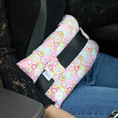 rainbowstar Hysterectomy Seatbelt Pillow with Pocket for Cervical Cancer Uterine fibroids Abdominal Surgery Abdomen Healing Protector Organ Transplants C-Section Recovery Car Seat Belt Pad (Sunflower) - Image 2