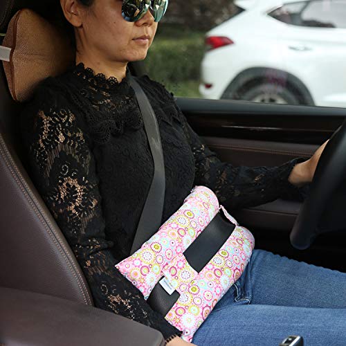 rainbowstar Hysterectomy Seatbelt Pillow with Pocket for Cervical Cancer Uterine fibroids Abdominal Surgery Abdomen Healing Protector Organ Transplants C-Section Recovery Car Seat Belt Pad (Sunflower) - Image 3