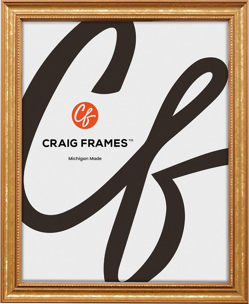 Craig Frames Ornate Gold Picture Frame, 8.5 x 11-Inch, 0.75-Inch Wide - Image 1