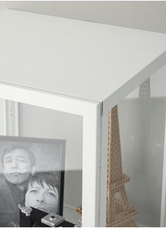 Generic Modern Version Storage Cabinet - Display Cabinet - Glass Door Cabinet - Shelving Unit White 35x32x151 cm  - Image 3