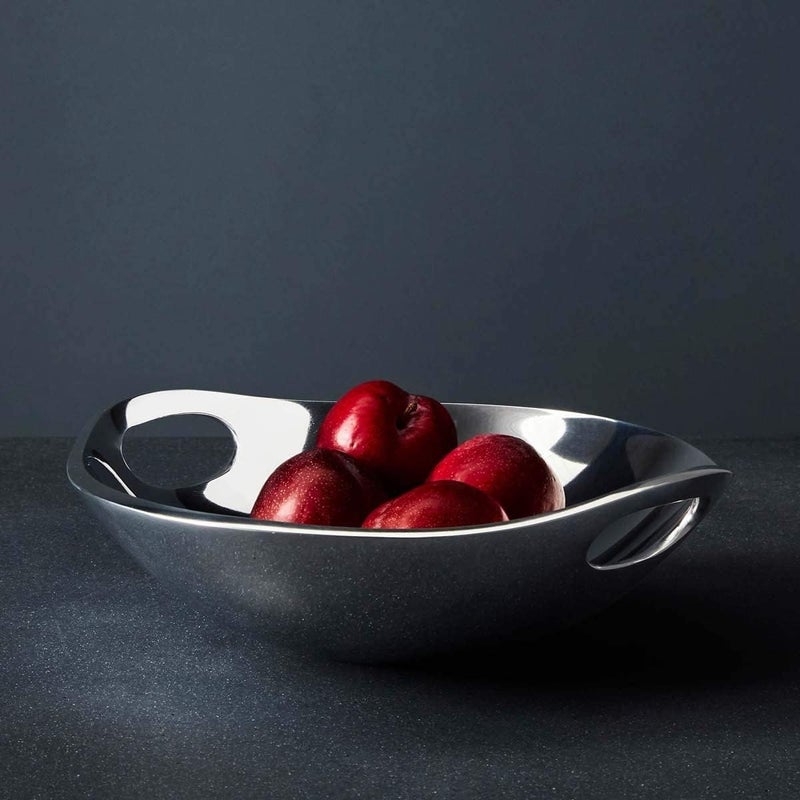 Nambe NambÃ© Handled 32 oz Alloy Bowl â€“ 10.5" Sculptural Serving Bowl with Dual Oval Handles, Rounded Arch Design for Heating & Chilling â€“ Decorative Tabletop Serveware for Home & Entertaining - Image 4