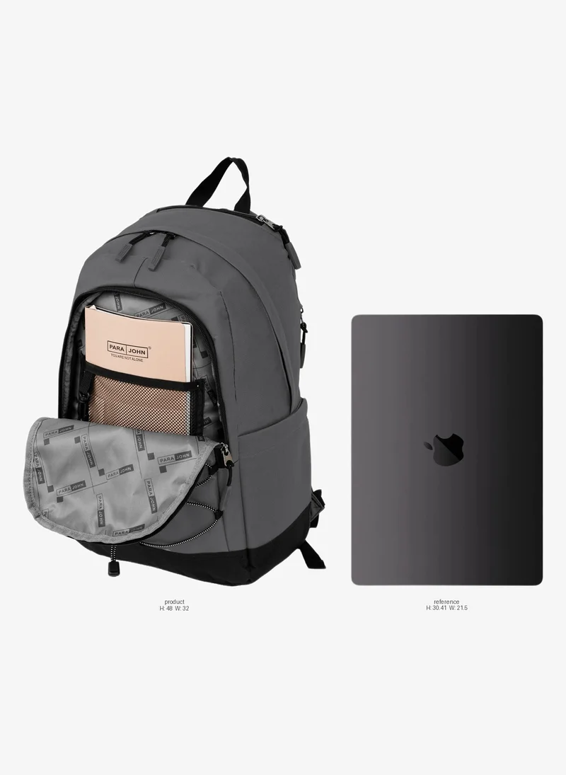 Parajohn Parajohn 19 Inch School Backpack for Boys & Girls â€“ Lightweight Water-Resistant School Bag with Spacious Compartments, Side Pockets & Comfortable Shoulder Straps-Grey