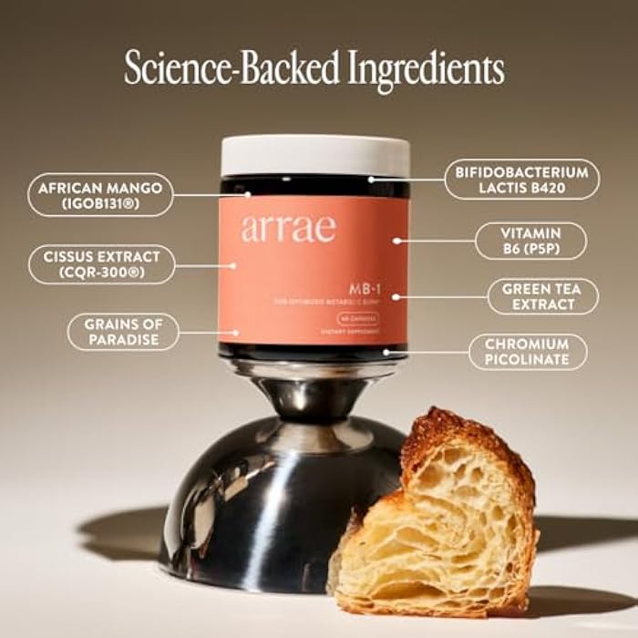 Arrae MB-1, Natural Dietary Supplement, Control Appetite, Increase Energy, Support Healthy Metabolism, 60 Capsules - Image 3
