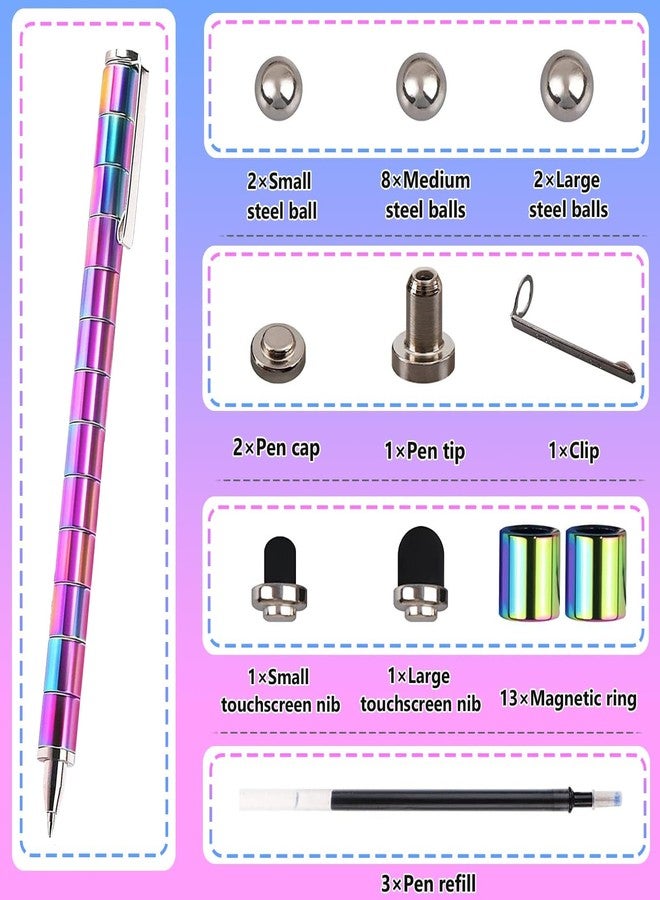 YYMHMF Magnetic Fidget Pen Teen Gifts: Cool Gadget For Men Teacher Appreciation Gifts Graduation Gift For Her Him Stress Relief Fidget Toy For 13 14 15 16 17 18 Year Old Boys Girls,Office Desk Accessories - Image 5