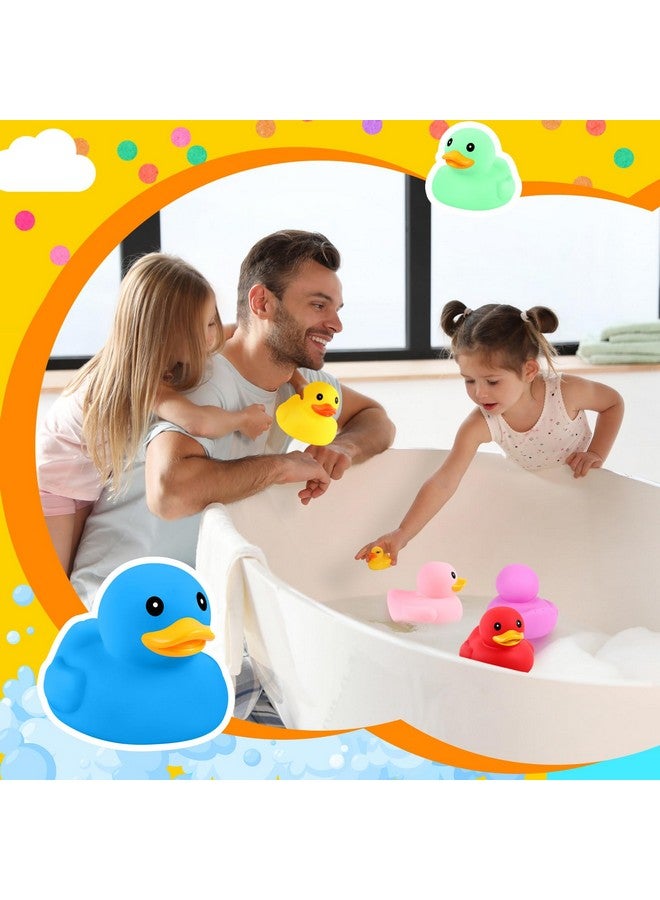 Deekin 6 Pcs Multicolor Rubber Duck Assortment Toy Duckies Bulk Squeak Rubber Duckies for Kid Baby Bath Shower Pool Classroom Summer Beach Activity(5 Inch, Bright Style) - Image 5