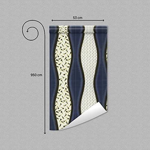 Asian Paints ezyCR8 Mixed Pattern Non-Adhesive Wallpaper for Home & Office, Easy Application, Water Resistant, Dust Proof, PVC Coated Interior Décor (53cm x 950cm)| (54 sq. ft. per roll) - Image 2