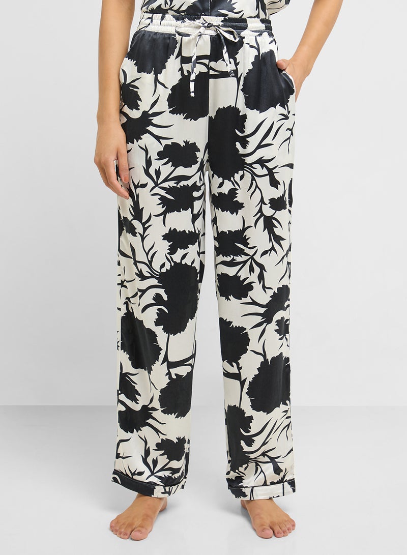 Ginger Satin Floral Print Shirt & Pyjama Set  - Image 4