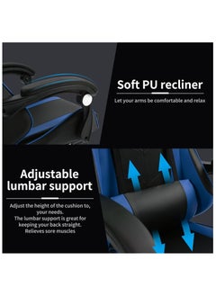 Gogoya Gaming Chair, Adjustable Computer Chair, Computer Office, Pu Leather, High Backrest, Lumbar Support, Comfortable Armrests, Headrest With Footrest,Red  - Image 5