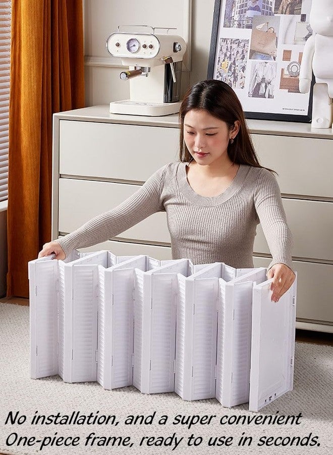 FUYUN Plastic Shoe Organizer - Stackable and Foldable 6-Tier Shoe Boxes for Closet, Clear and Space-Saving Sneaker Containers, No Assembly Required - Image 3