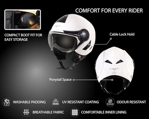 Vega Verve White Helmet-M - Image 4