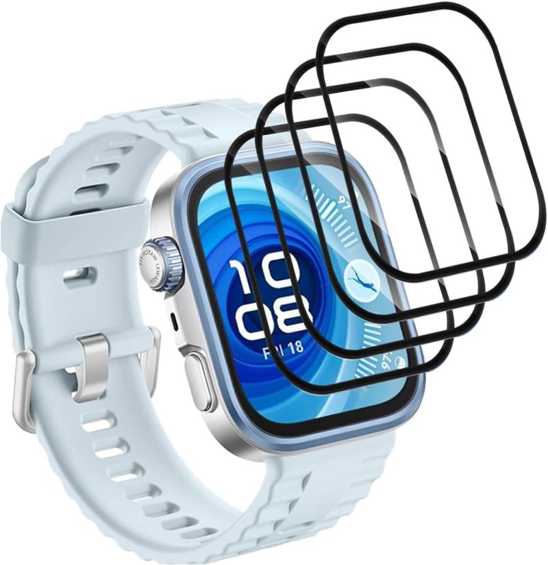 Ahlan Upgrade [4 Pack] Screen Protector Compatible with HUAWEI Watch FIT 4 Pro, 3D Full Coverage Lexible TPU Smartwatch Protective Film, Anti-scratch, HD Clear (For Watch Fit 4 Pro) - Image 1