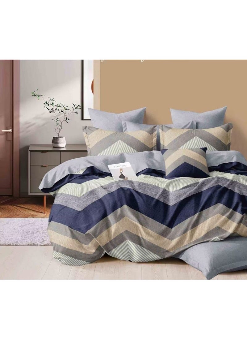 AL RAID Bedding Set Super King Size - 6-Piece Bed Sheet Set with Duvet Cover, Fitted Bedsheet with Deep Pockets, and 4 Pillowcases - Premium Quality Microfiber Sheets for Everyday Comfort and Elegance 
