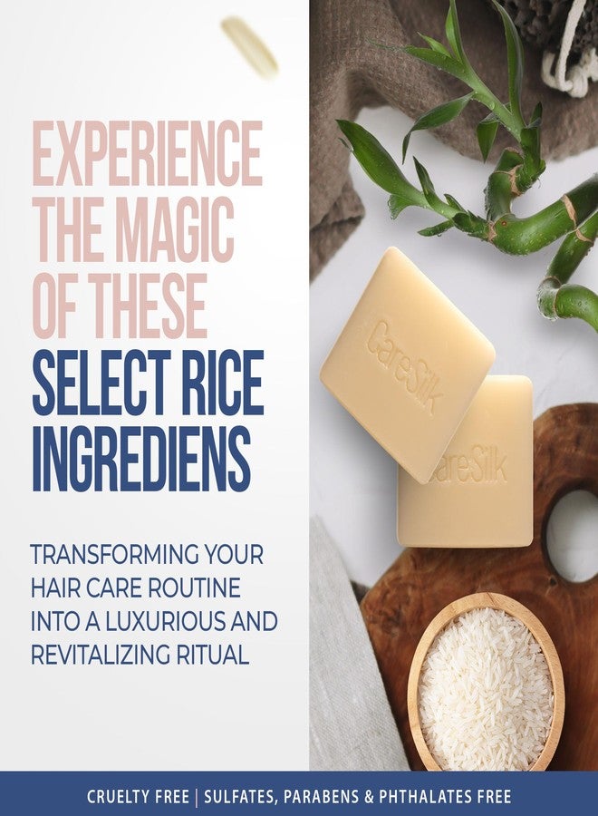 CARESILK Rice Water Shampoo Bar for Hair Growth - Natural Fermented Solid Clarifying Protein - Vegan Organic Soap with Coconut, Argan Oils, Bamboo Extract - Image 5