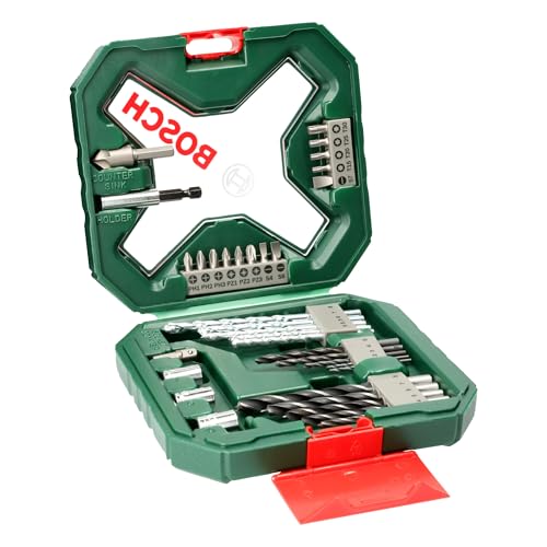 Bosch X-line 2607010608 Cobalt Steel Classic Drill and Screwdriver Bit Set (Blue, 34-Pieces), Straight - Image 1