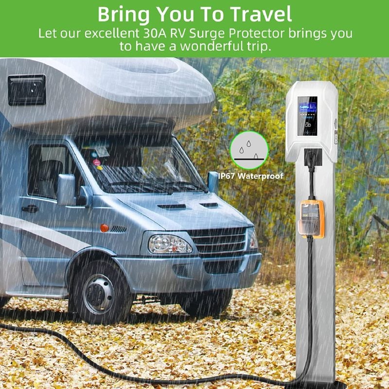 30 Amp Rv Surge Protector - 2100 Joules Waterproof Ul Certified Circuit Analyzer With Led Indicator Lights For Rv Marine Mobile Home - Image 4
