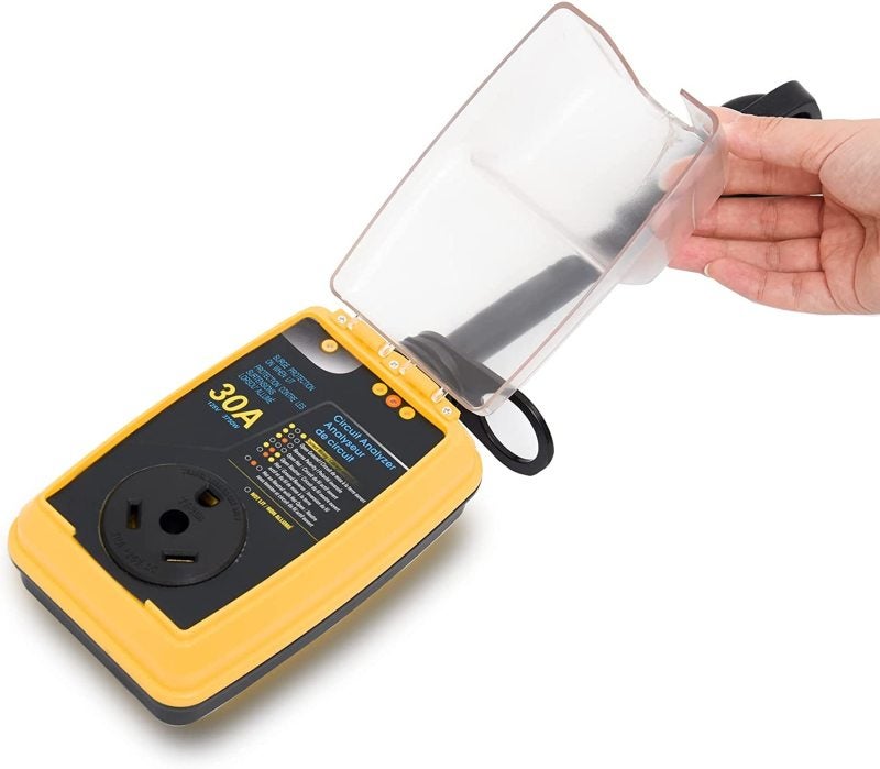 30 Amp Rv Surge Protector - 2100 Joules Waterproof Ul Certified Circuit Analyzer With Led Indicator Lights For Rv Marine Mobile Home - Image 1