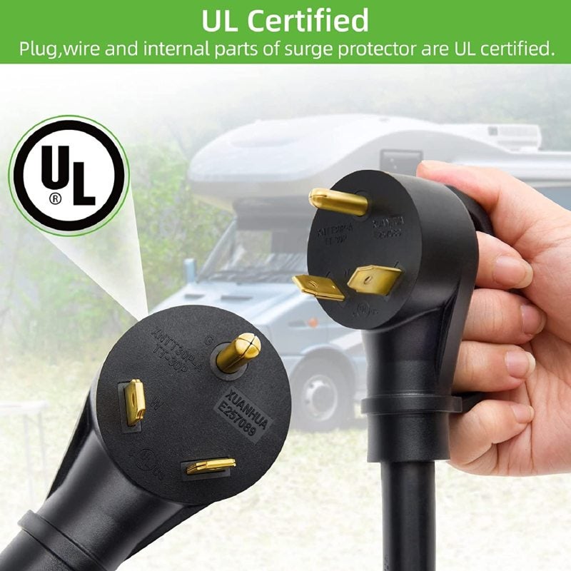 30 Amp Rv Surge Protector - 2100 Joules Waterproof Ul Certified Circuit Analyzer With Led Indicator Lights For Rv Marine Mobile Home - Image 3