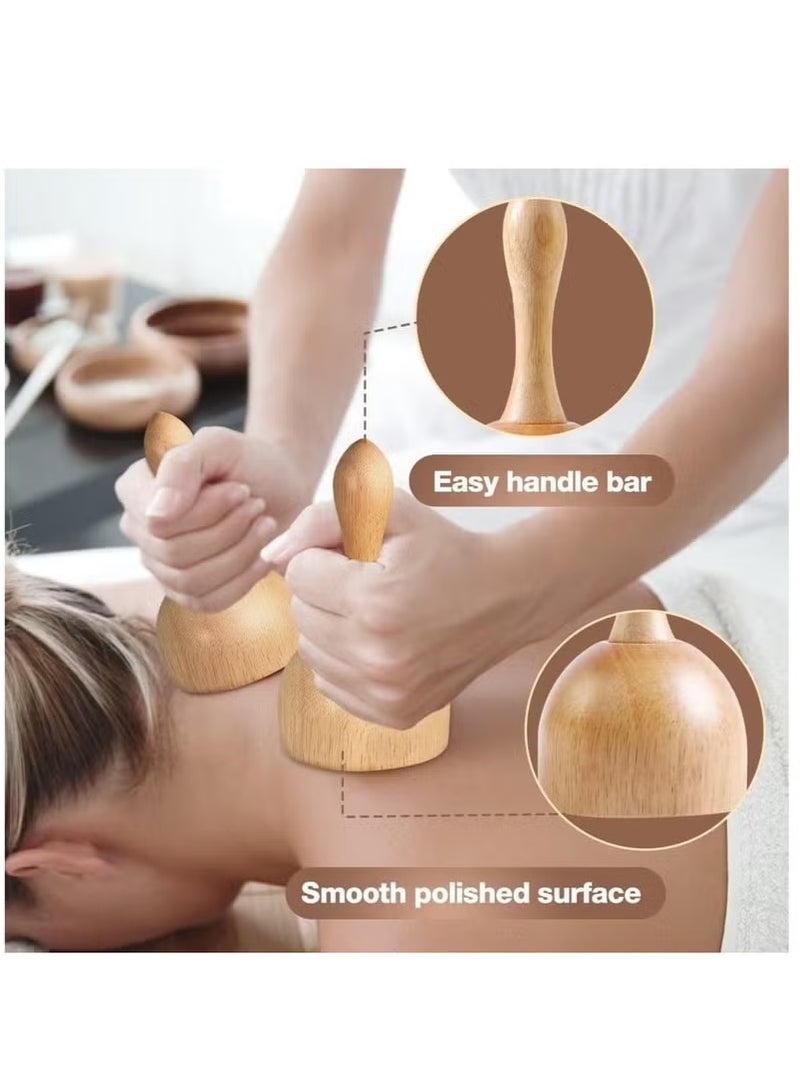 عربست أدوات تدليك خشبية 6 في 1 للعلاج بالأخشاب – مجموعة تدليك لتصريف اللمف، أدوات تدليك خشبية لنحت الجسم وتخفيف آلام العضلات - Image 2