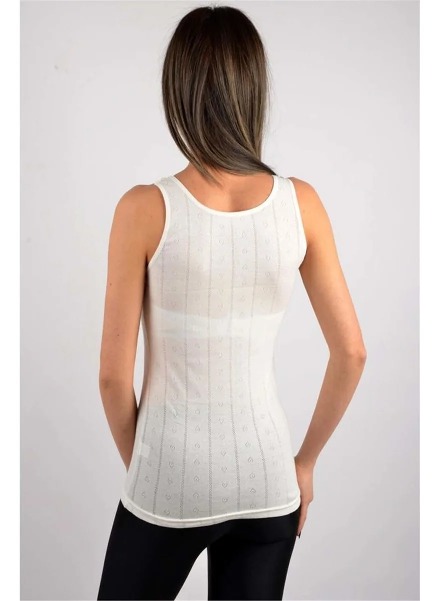 Tutku Passion Women Jacquard Wide Strap Undershirt 3 Pieces - 0201