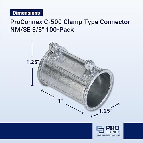 SIGMA ENGINEERED SOLUTIONS ProConnex TC-511 EMT Set Screw Coupling 1/2" 50-Pack - Image 3