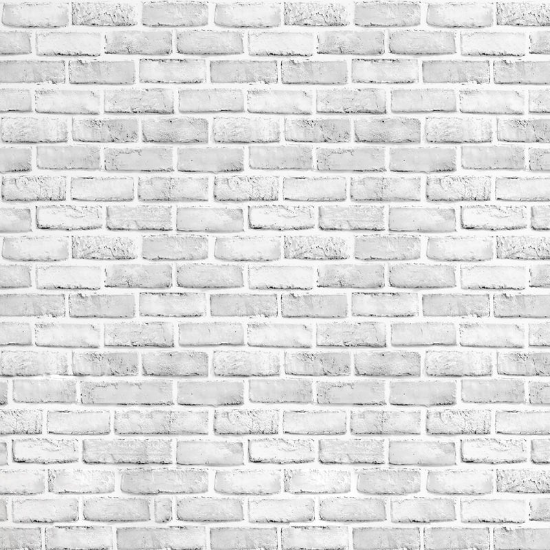 Hopeak White Brick Wallpaper Peel and Stick Wallpaper Waterproof and Removable Good for Home Decoration and Furniture Renovation 17.5 x 118 Inches - Image 1