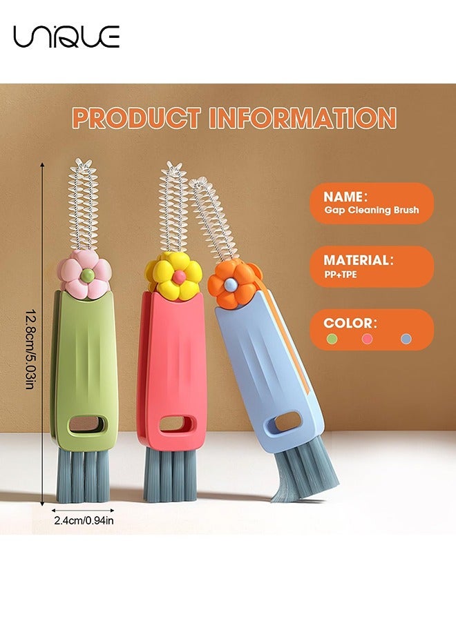 Unique 3 in 1 Cup Lid Gap Cleaning Brush, 3 Pack Multifunctional Insulation Bottle Cleaning Tools for Bottle Gap Tight Spaces Cup, Cleaning Baby Bottles, Sport Water Bottle, Home Kitchen Cleaning Tool  - Image 2