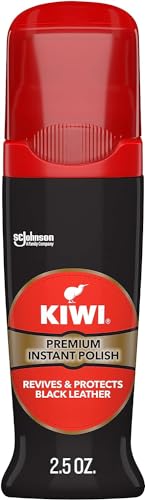 Kiwi Instant Shine Protect Liquid Shoe Polish Black 1 Bottle with Sponge Applicator 25 oz Pack of 1 - Image 1