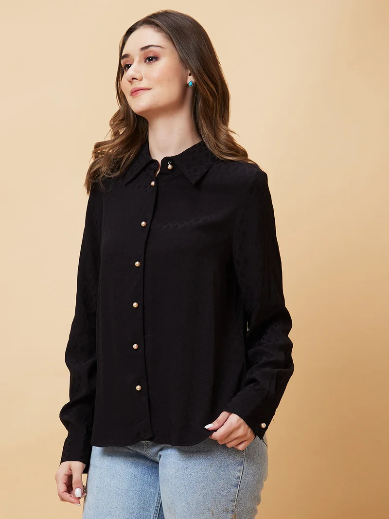 جلو باص Women Shirt Style Oversized Top