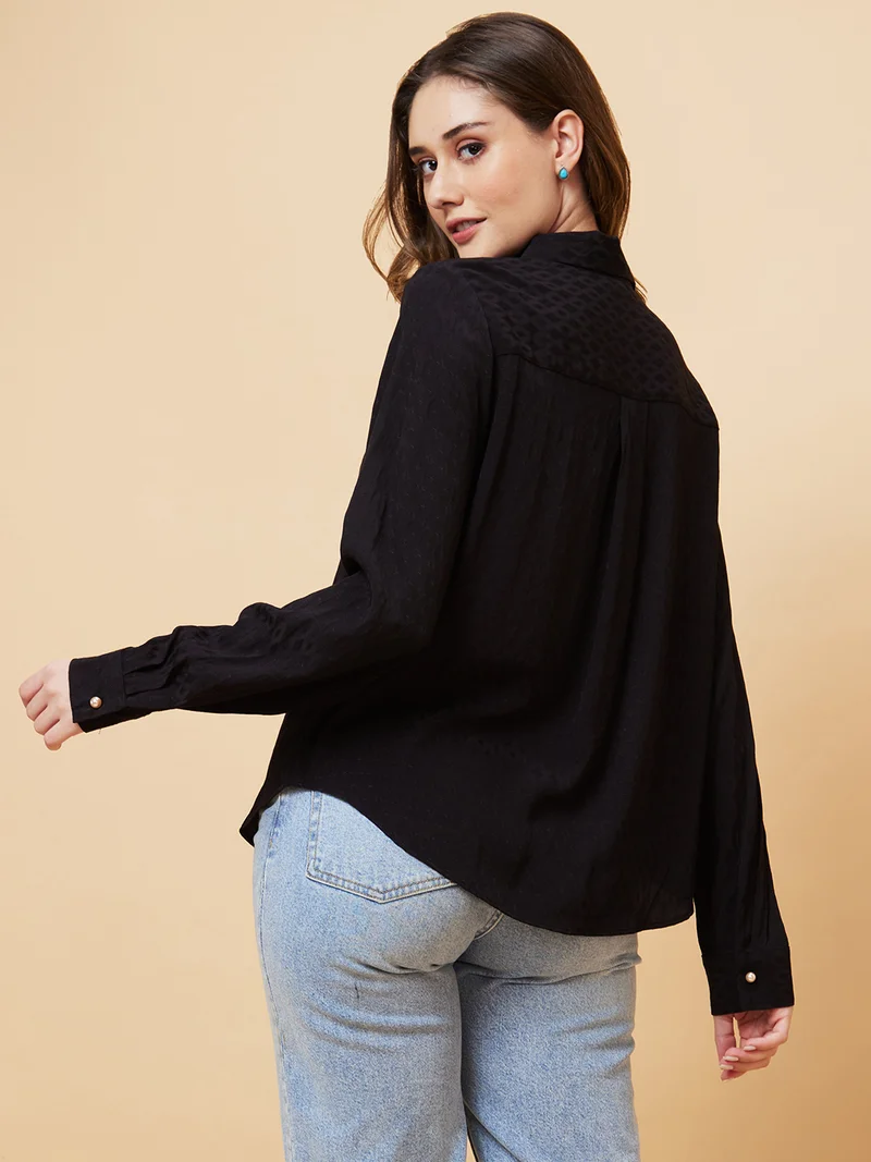جلو باص Women Shirt Style Oversized Top
