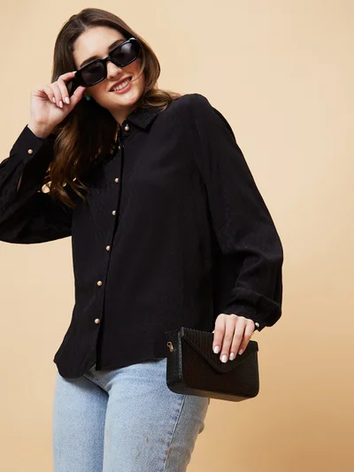 جلو باص Women Shirt Style Oversized Top