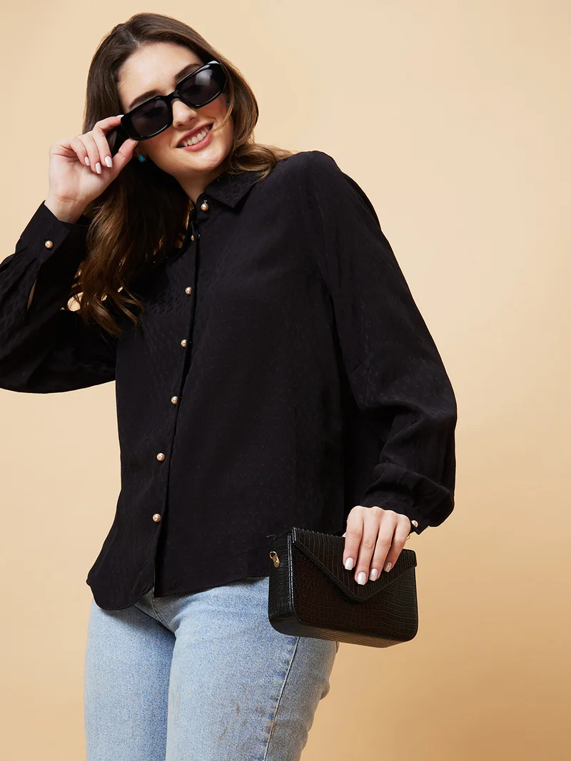 جلو باص Women Shirt Style Oversized Top
