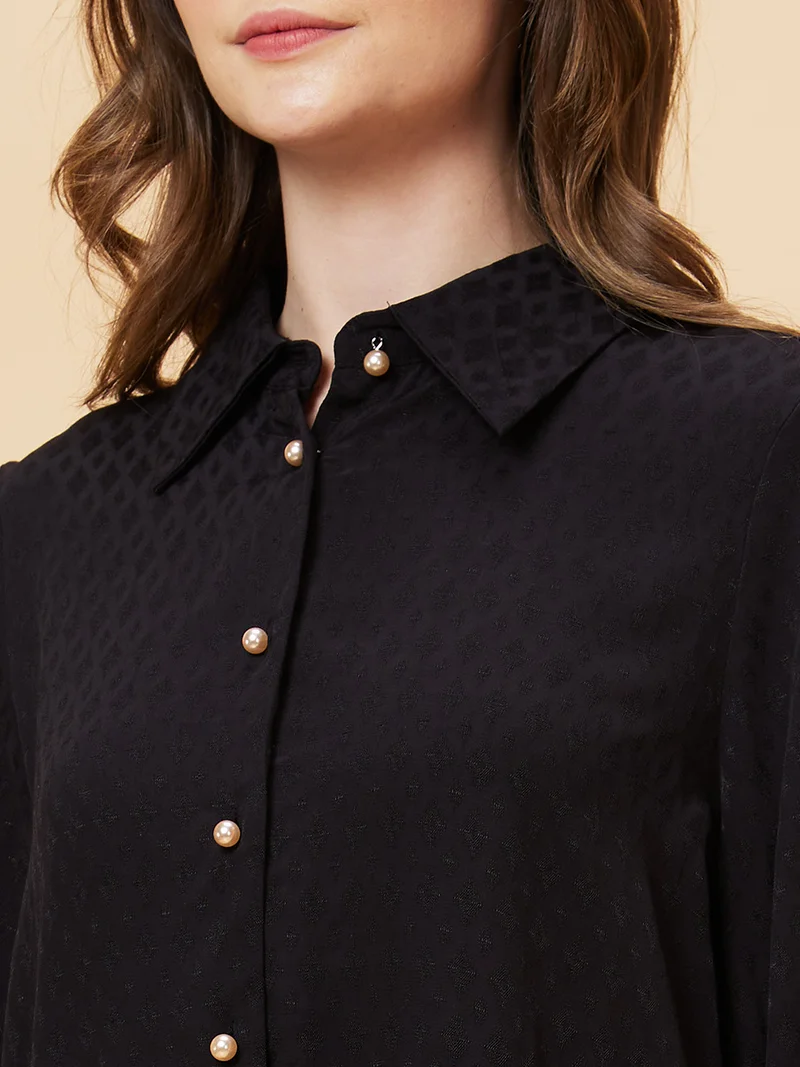 جلو باص Women Shirt Style Oversized Top
