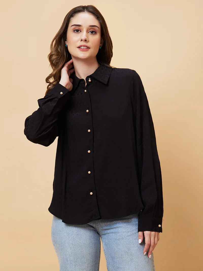 جلو باص Women Shirt Style Oversized Top
