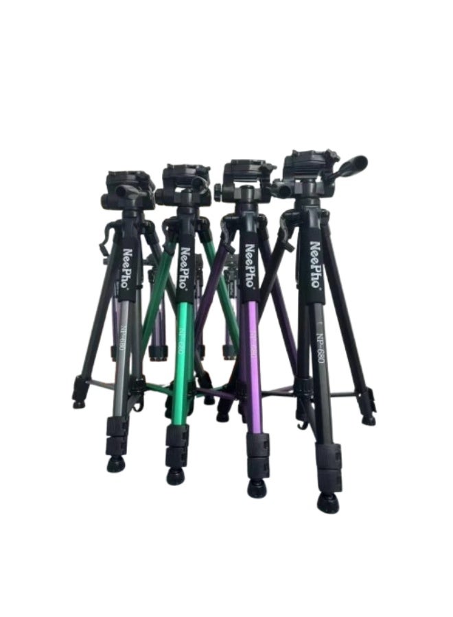 NeePho Professional Heavy Duty Tripod NP-680  , Heavy Duty Design to Hold Large Lenses, Adjustable Height, Multi-Section Legs with Secure Lock, Stable Base with Weight Hook, Precision Head for Motion Control, Lightweight Aluminum or Carbon Material Suitable for Studio and Outdoor Shooting, Superior Stability and Perfect Shooting Angles Anywhere - Image 4