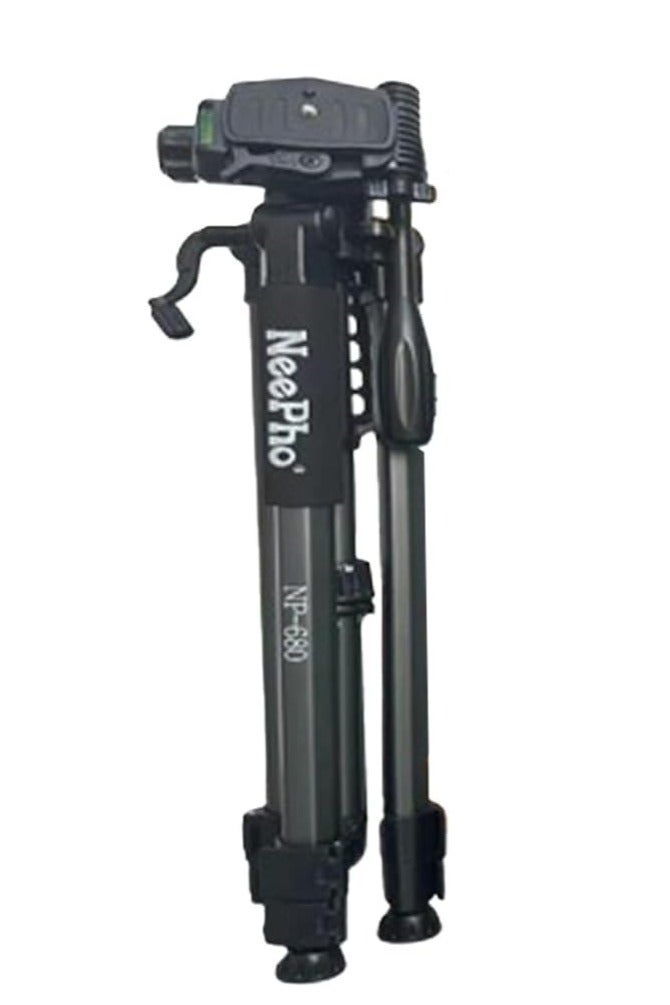 NeePho Professional Heavy Duty Tripod NP-680  , Heavy Duty Design to Hold Large Lenses, Adjustable Height, Multi-Section Legs with Secure Lock, Stable Base with Weight Hook, Precision Head for Motion Control, Lightweight Aluminum or Carbon Material Suitable for Studio and Outdoor Shooting, Superior Stability and Perfect Shooting Angles Anywhere - Image 1