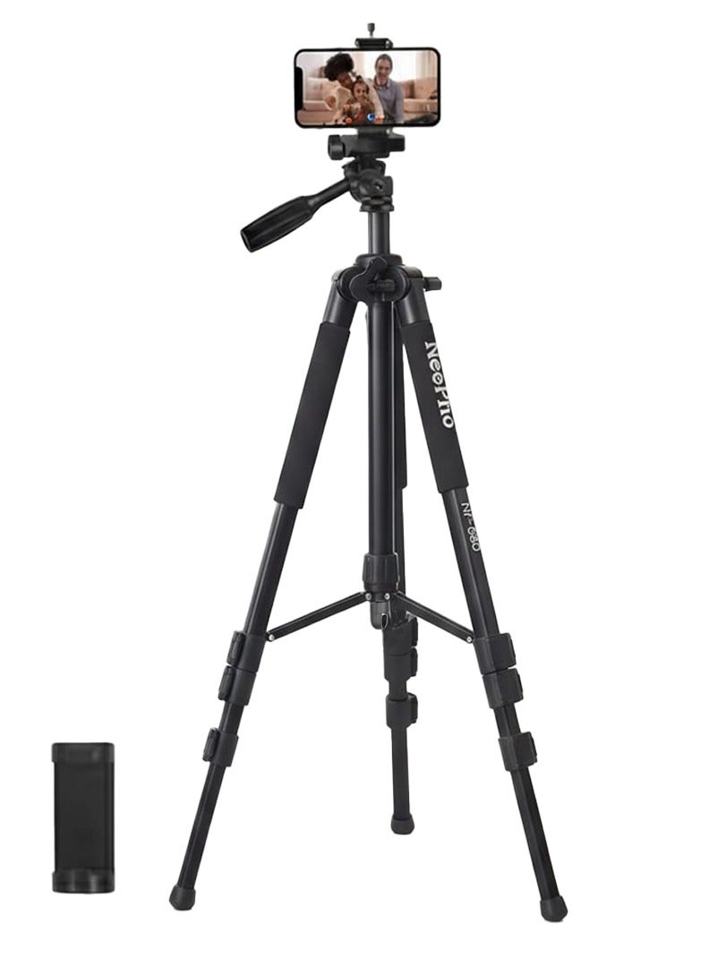 ني فو حامل ثلاثي القوائم NP-680، حامل ثلاثي القوائم احترافي عالي التحمل، حامل كاميرا قابل للتعديل من الألومنيوم/الكربون مع قفل آمن وقاعدة مستقرة، رأس دقيق للتحكم السلس، مثالي للاستوديو والتصوير الفوتوغرافي في الهواء الطلق والبث المباشر - Image 1