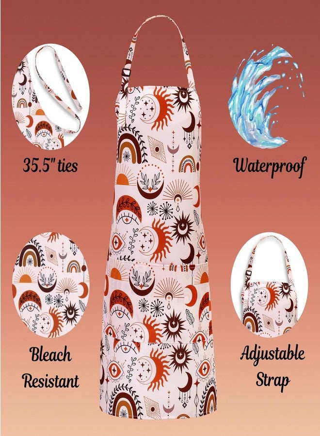 Plum Hill Boho Apron – Water-Resistant, Bleach-Resistant Cosmetology Hair Stylist Apron with Pockets for Hairdressers, Nail Techs & Estheticians - Image 3