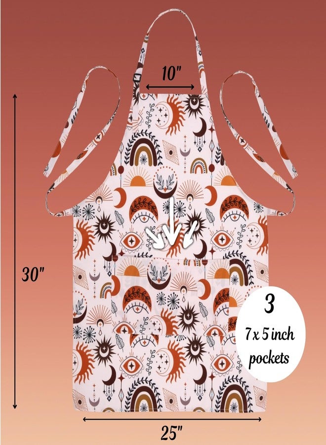 Plum Hill Boho Apron – Water-Resistant, Bleach-Resistant Cosmetology Hair Stylist Apron with Pockets for Hairdressers, Nail Techs & Estheticians - Image 2