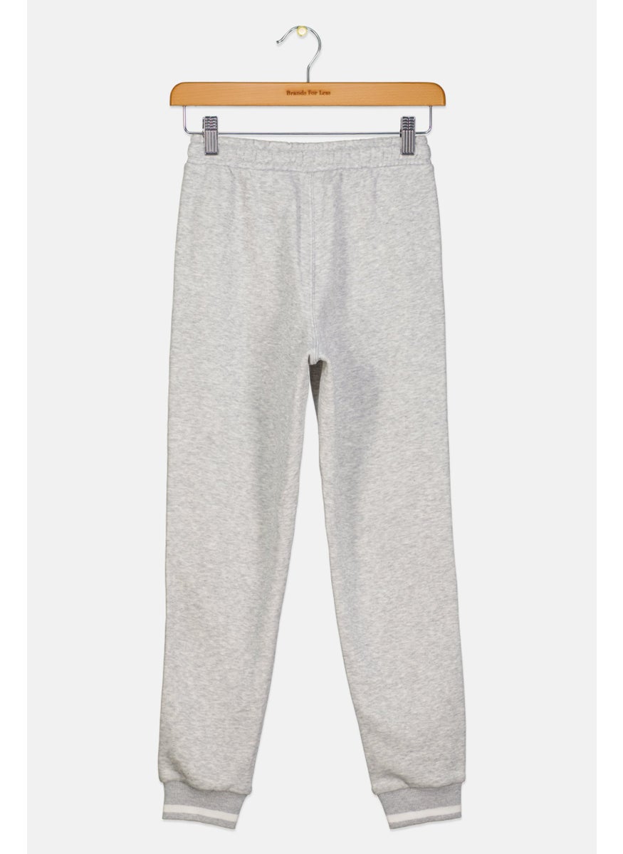PUMA Kids Girl Heather Outdoor Sweatpants, Light Grey  - Image 2