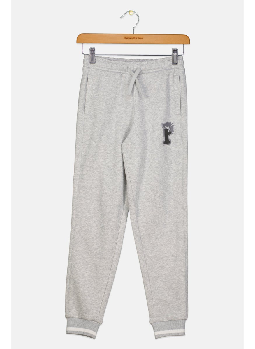 PUMA Kids Girl Heather Outdoor Sweatpants, Light Grey  - Image 1