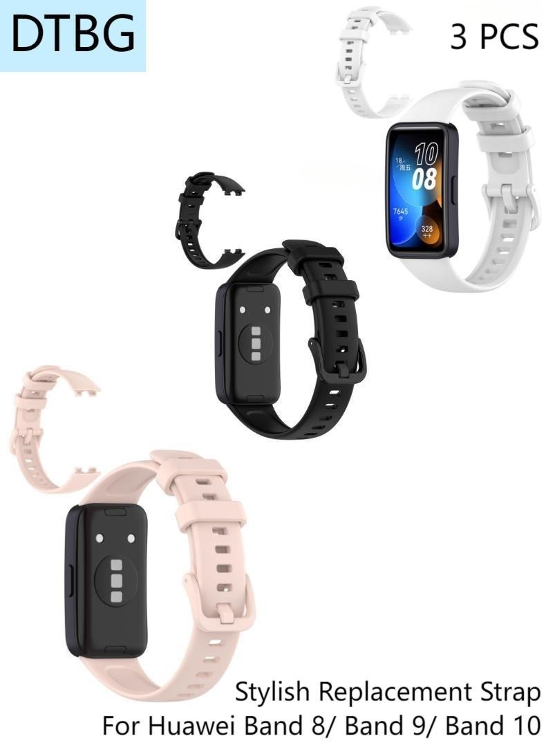 DTBG Soft Silicone Watch Straps, Suitable for Huawei Band 8, Band 9, Band 10 , Waterproof, Breathable and Adjustable Sports Watch Straps  - Image 1