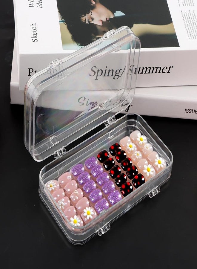 Yonderfume Tri-Fold Press On Nail Boxes Portable Nail Display box, Clear PET Plastic Storage Box for Fake Nails with Adhesive Double Sided Tape nails packaging for press ons - Image 5