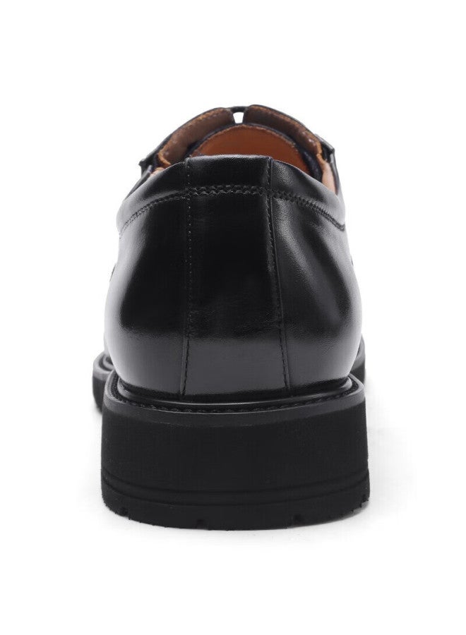 Strongman أحذية رسمية للرجال من كيانغرين 3515 أحذية جلدية ثلاثية الوصلات من جلد البقر جودة أحذية رجال تنقل JD387 باللون الأسود مقاس 42 - Image 3