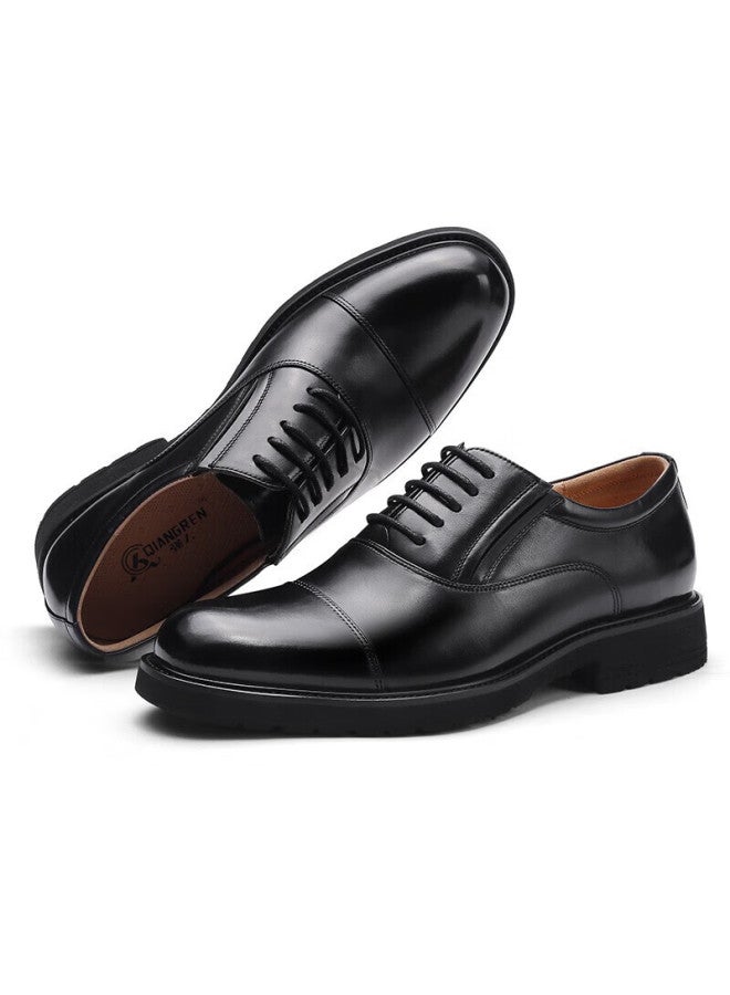 Strongman أحذية رسمية للرجال من كيانغرين 3515 أحذية جلدية ثلاثية الوصلات من جلد البقر جودة أحذية رجال تنقل JD387 باللون الأسود مقاس 42 - Image 4