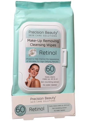 Precision Beauty Precision Beauty Make-Up Removing Wipes Retinol 60 Count 